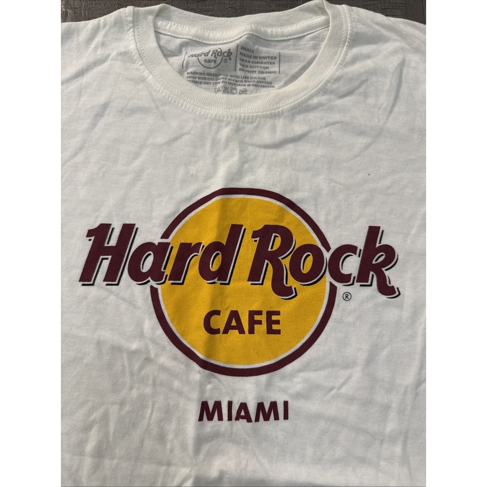 Hard rock Café Miami baby doll T-shirt‎ size small women's Casino, Winner, Beach